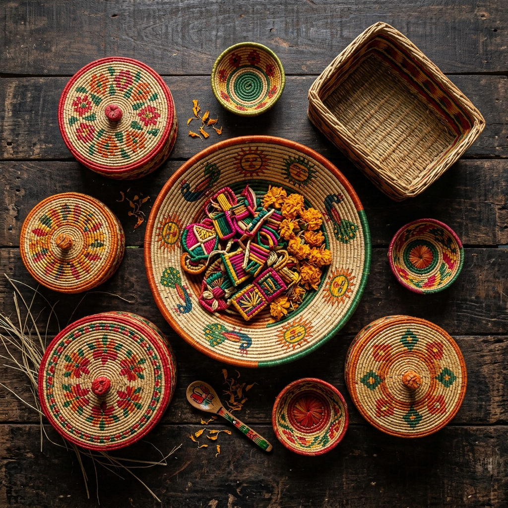 Hand-woven Grass Baskets